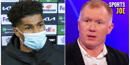 Marcus Rashford comes out fighting but Paul Scholes isn’t buying it