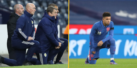 Scotland join England in taking the knee for their Euro 2020 match