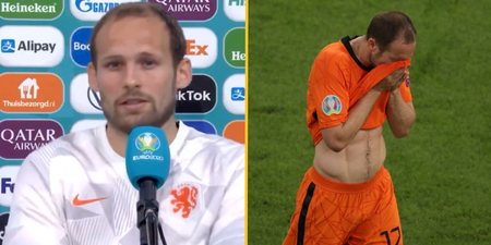 Daley Blind chokes up mid-interview after leaving pitch in tears against Ukraine