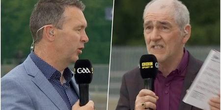 “I’m just telling you to mind the language” – Mickey Harte clashes with Oisin McConville over his half-time analysis