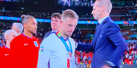 Jordan Henderson shows his humility again as one of 7 England players to hold onto his medal