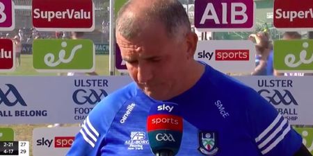 Séamus McEnaney gives emotional interview after Monaghan beat Armagh in championship thriller