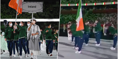Ireland make respectful gesture during Parade of Nations at Olympic opening ceremony