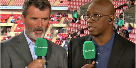 Leicester City fans apologise after Roy Keane and Ian Wright abused at Wembley