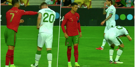 Ronaldo avoids red card for striking Dara O’Shea after controversial penalty