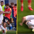 Ryan Manning hacked to the ground by Henri Lansbury in ruthless assault