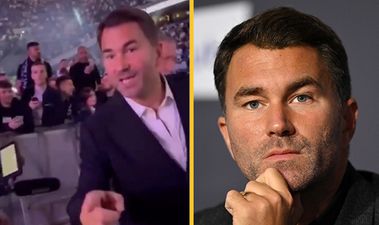 Eddie Hearn involved in heated exchange with fan after Anthony Joshua fight