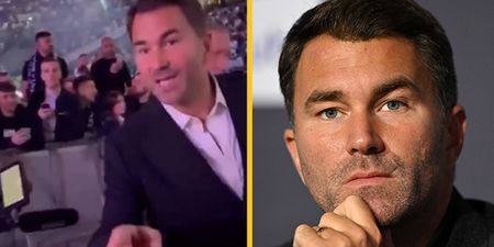 Eddie Hearn involved in heated exchange with fan after Anthony Joshua fight