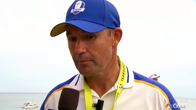 Padraig Harrington struggles to get the words out as Ryder Cup ripped away