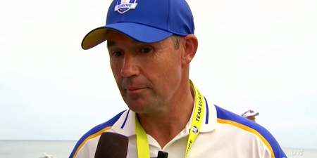 Padraig Harrington struggles to get the words out as Ryder Cup ripped away