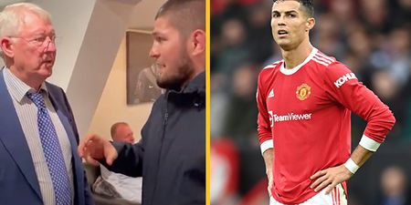 Alex Ferguson captured telling Khabib that Ronaldo should’ve started vs Everton