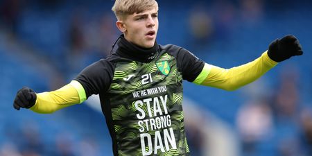 Norwich players wear ‘Stay Strong Dan’ shirts in support of teammate Barden’s cancer diagnosis