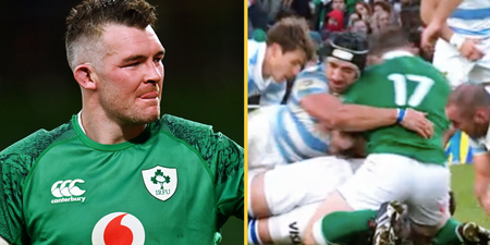 Peter O’Mahony gave Tomas Lavinini a right earful after red card tackle
