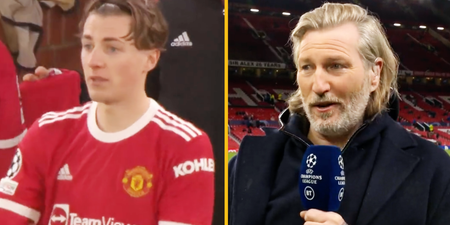 Emotional Robbie Savage introduces son Charlie’s Man Utd debut while on commentary duty