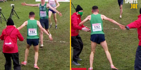 Magical scenes as Irish athlete ignores the stewards to let team-mate know they’d won