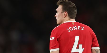 Touchline footage shows Phil Jones on verge of tears after emotional Man United return