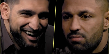 Amir Khan goes full Disney villain in ‘Gloves Are Off’ show with Kell Brook