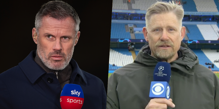 Peter Schmeichel stunned Jamie Carragher with his Champions League prediction