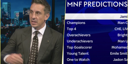 Gary Neville’s predictions from the start of the season have not aged well