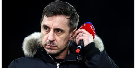 Gary Neville copped it from Liverpool fans after getting a tad carried away
