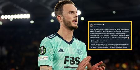 James Maddison hits back at fan who accused him of lack of effort