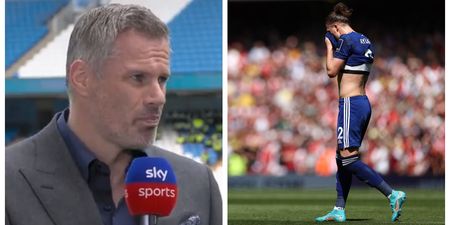 Jamie Carragher slams ‘idiot’ Luke Ayling for ‘disgusting’ tackle against Arsenal