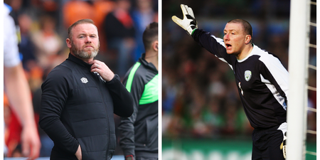 Wayne Rooney takes aim at Paddy Kenny’s goalkeeping in Man City title win
