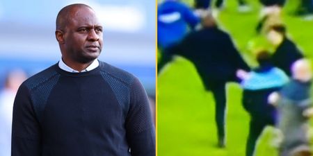 Patrick Vieira appears to kick fan after Everton defeat