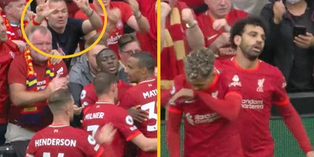 Footage captures the moment Mo Salah discovered Manchester City were winning