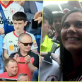 Armagh and Tyrone fans applaud the memory of Michaela McAreavey on 27th minute