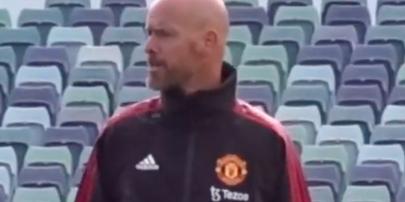 Footage of Erik ten Hag hounding even Man United’s youngest players is giving fans hope
