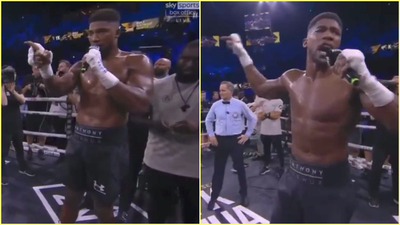 Anthony Joshua steals the microphone after losing to Oleksandr Usyk and gives bizarre speech