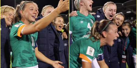 “By the head of an English woman” – Katie McCabe delivers hilarious speech as Ireland reach World Cup play-offs