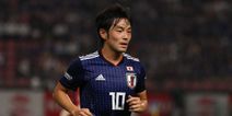 Japan international sent off after 20 seconds after family travels 5,000 miles to watch his debut