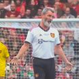 Roy Keane wasn’t having Ronny Johnsen’s lovely gesture in Man United legends game at Anfield