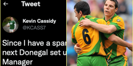 Kevin Cassidy believes former teammate should be the next Donegal manager