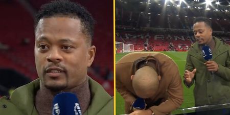 Patrice Evra leaves pundits speechless after eating Old Trafford grass live on air