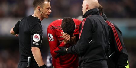 Raphael Varane leaves pitch in tears after suffering injury against Chelsea