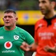Tadhg Furlong had the ideal way of handling French referee Mathieu Raynal