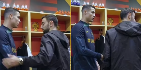 Bruno Fernandes shares awkward dressing room reunion with Cristiano Ronaldo