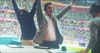 Roy Keane handled Gary Neville’s goal celebration as most Irish fans would