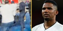 Samuel Eto’o involved in an ugly confrontation with fan outside World Cup match