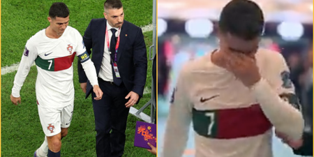 Ronaldo heads straight down the tunnel in tears as Morocco knock Portugal out