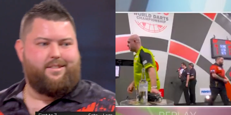 Michael van Gerwen goes to walk off the stage prematurely in moment of Ally Pally confusion