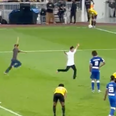 Fans invade pitch and perform Cristiano Ronaldo ‘SIU’ celebration during Saudi league match