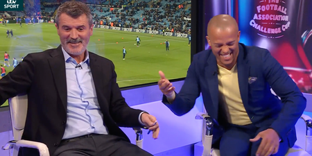 Roy Keane leans into one of his go-to gags when discussing heroic goalkeeper