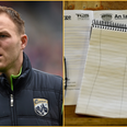Darran O’Sullivan on how notebooks have become a part of the GAA dressing room