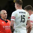 Owen Farrell’s comments picked up on referee microphone after controversial red card