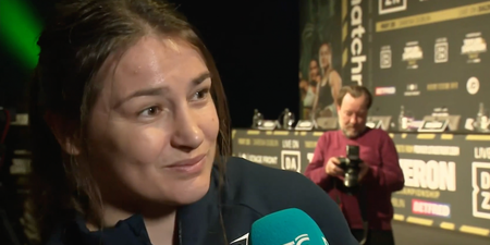 Katie Taylor chokes up during interview as enormity of homecoming sinks in