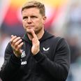 Eddie Howe confronted by pitch invader as Leeds dent Newcastle’s Champions League hopes